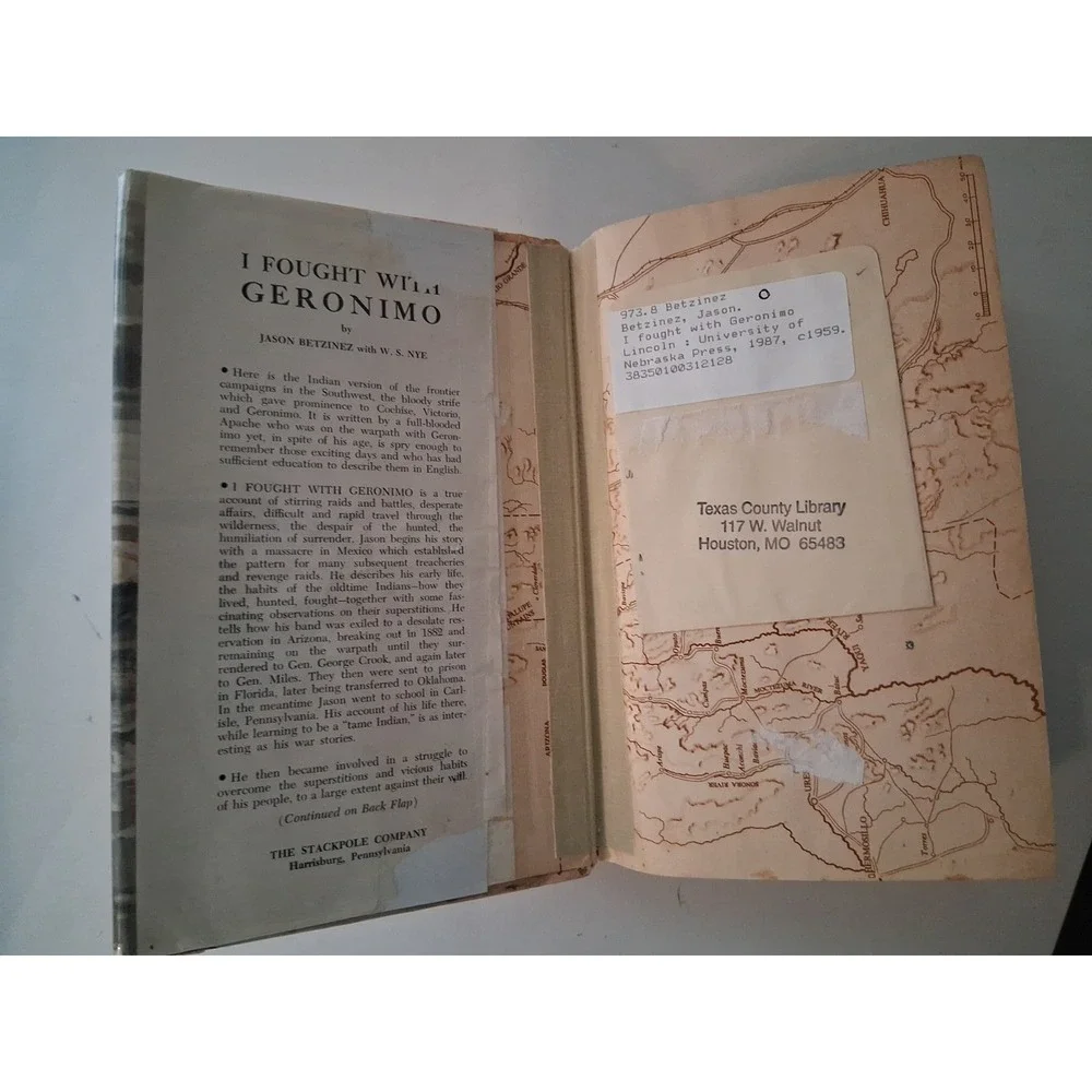 I Fought with Geronimo by Jason Betzinez 1st Edition 1959 HCDJ